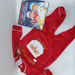 Infant Christmas One Piece Pajama & CD Book